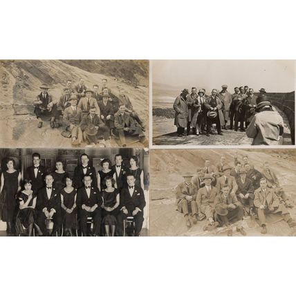 Dancers Men In Mountain 4x Group Portrait Real Photo Old Postcard s