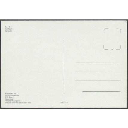 Air Mali Ilyushin IL-18 TZ-ADF - APC Publications Postcard