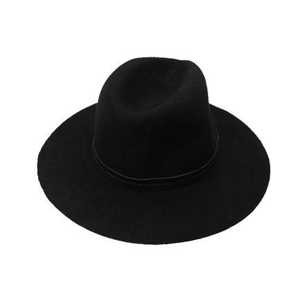 Charlotte Russe Black Felt/Wool Hat - Fedora Style - One Size/Small - FAST SHIP!