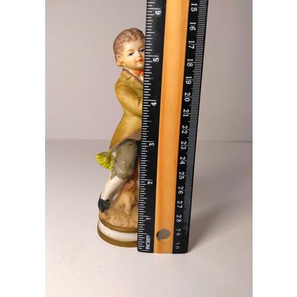Ardco Dallas Colonial Boy Porcelain Figurine C-2109X Farmhouse Decor VTG Japan