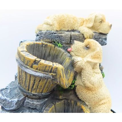 Water Fountain Golden Labrador 18 CM LED Colour Changing Home Decor Gift