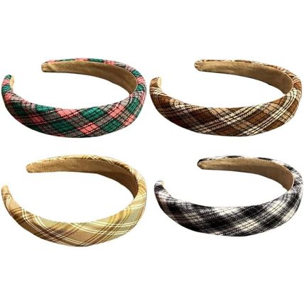 4Pcs Fluffy Makeup Headband Thick Hair Band for Women Padded Hair Accessories