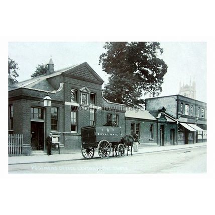 pu1753 - Royal Mail Horse Drawn Van at Leytonstone Post Office - print 6x4