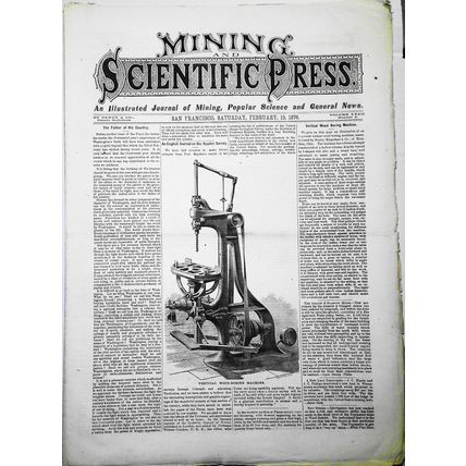 Mining and Scientific Press Feb 19, 1876. Yellowstone Falls; Pedestrian Training