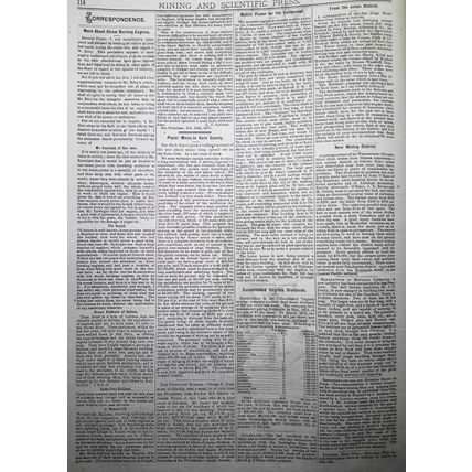 Mining and Scientific Press Feb 19, 1876. Yellowstone Falls; Pedestrian Training