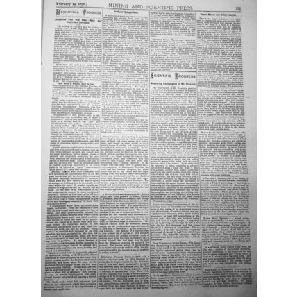Mining and Scientific Press Feb 19, 1876. Yellowstone Falls; Pedestrian Training