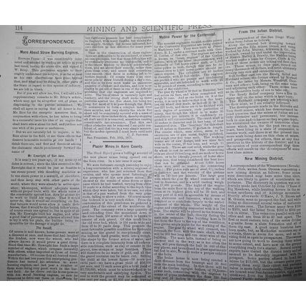 Mining and Scientific Press Feb 19, 1876. Yellowstone Falls; Pedestrian Training