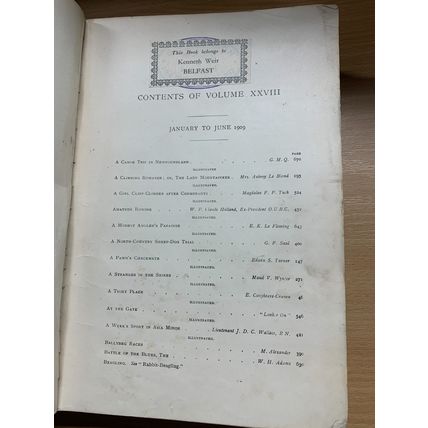 JAN TO JUNE 1909 THE BADMINTON MAGAZINE SPORTS BOUND VOL 28 BOOK (P12) AA