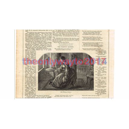 Weeping Mother, Book Illustration, c1859