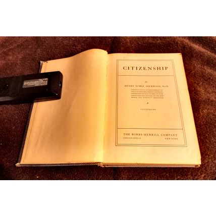 Citizeship By Henry Moble Sherwood 1936 Hardcover Book Great Shape