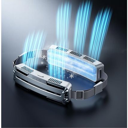 Portable Waist Fan with 2 Cooling Plates, Wearable Belt Clip on Fan 5000Mah Rech