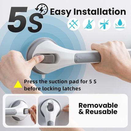 TAILI Grab Bars for Bathtubs and Showers 2 Pack Suction Grab Bar, Heavy Duty Sho