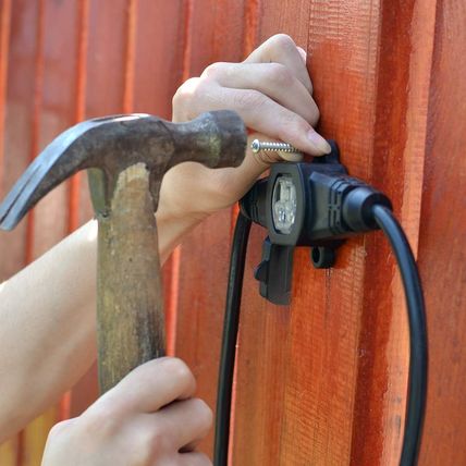 25FT 14 Gauge Outdoor Power Extension Cord,Four Outlet Cable.Multiple Evenly-Spa
