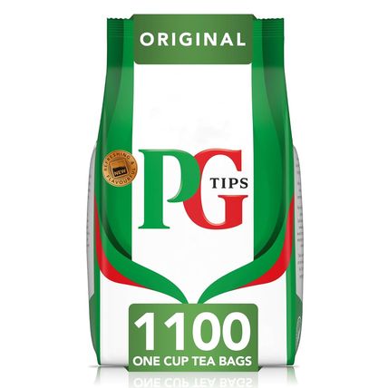 PG Tips One Cup Pyramid Tea Bags (Pack of 1, Total 1100 Tea Bags)