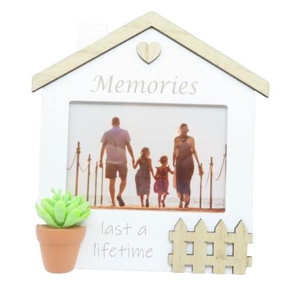 Memories Photo Frame Memories Last a Lifetime House Shaped 18.5 CM Gift