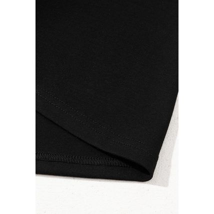Black Crisscross V Neck Butterfly Sleeve T Shirt