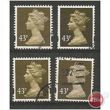 Y1700 43p Sepia (2 bands).Fine Used.