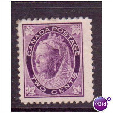 canada victoria 2 cent violet sg144 hm