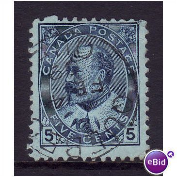 CANADA 1903 SG 178 5 CENT BLUE / BLUISH FOU FINE USED