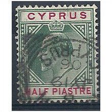 Cyprus 1904 SG62 1/2a Green & Carmine Fine Used ..
