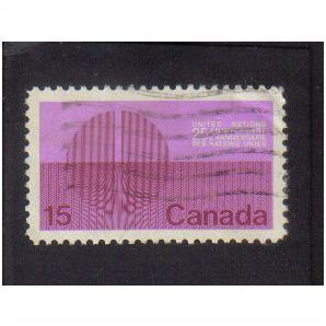 1970 canada u.n.o 15c f/u sg656