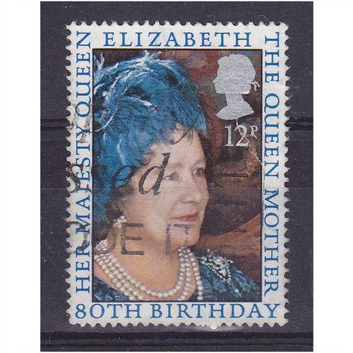 80th Birthday of Queen Elizabeth the Queen Mother stamp.Fine Used.sortedd