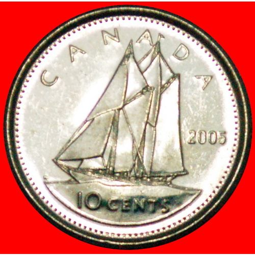 SHIP: CANADA ★ 10 CENTS 2005P MINT LUSTER! LOW START ★ NO RESERVE!