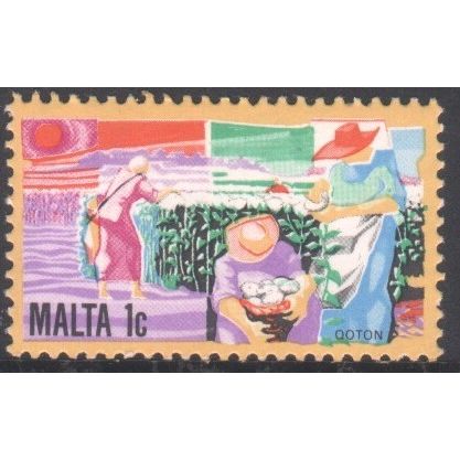Malta 1981 - SG668 - 1c multi - Cotton Production - MH
