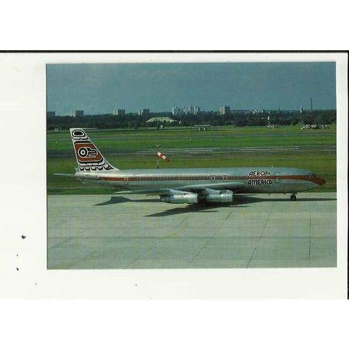 Aviation AEROAMERICA BOEING 707-123B Postcard by Airshop (Ka 07 113)