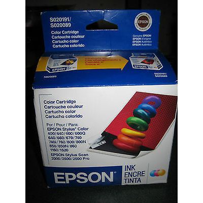 Expired Epson (S020089 / S020191) Tri-Color Ink Cartridge - New & Sealed