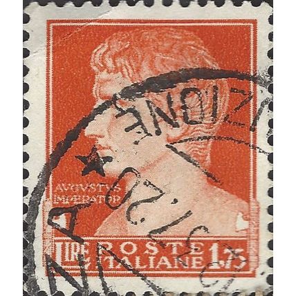 ITALY, Caesar Augustus, orange 1929, 1.75Lire
