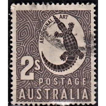 AUSTRALIA, 1948 2/- Aboriginal Art, SG 224 (Scott #212), used