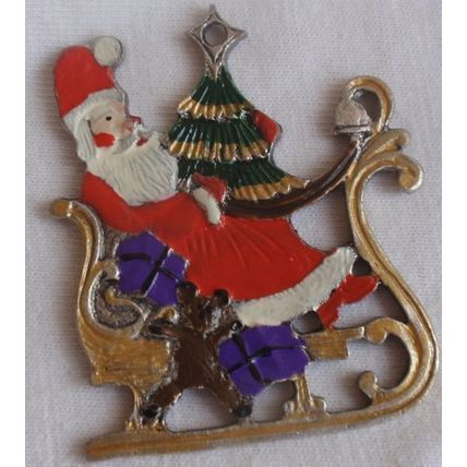 Santa Claus on a slide miniature