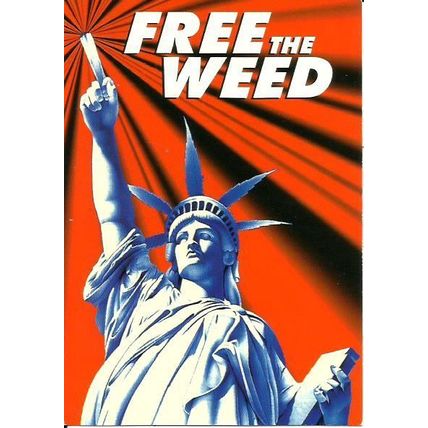 Advertising FREE THE WEED Postcard (hedd shop MJ716)