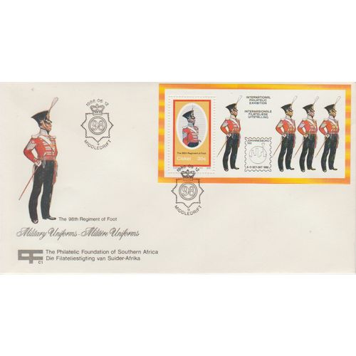 South Africa 1986 Military Uniforms 98th Foot First Day Cover see other listings