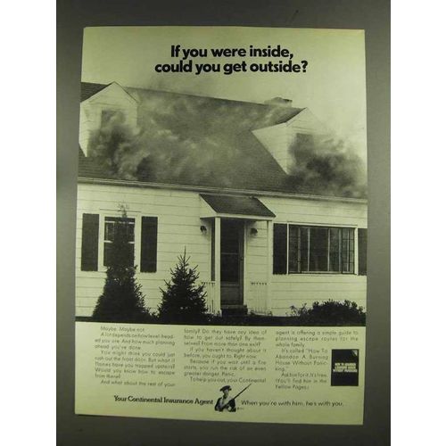 1972 Continental Insurance Ad - Could You Get Outside