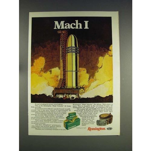 1974 Remington High Velocity 22 Long Rifle Cartridge Ad