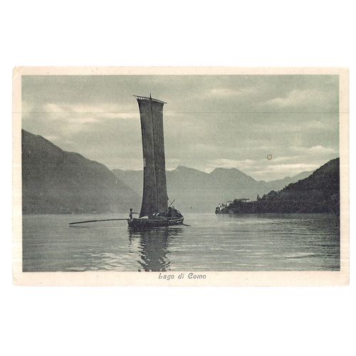 LAGO DI COMO, ITALY unused vintage postcard LAKE COMO =