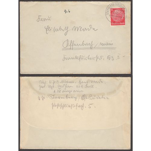 Germany 1939 Cover from Sternberg. Used