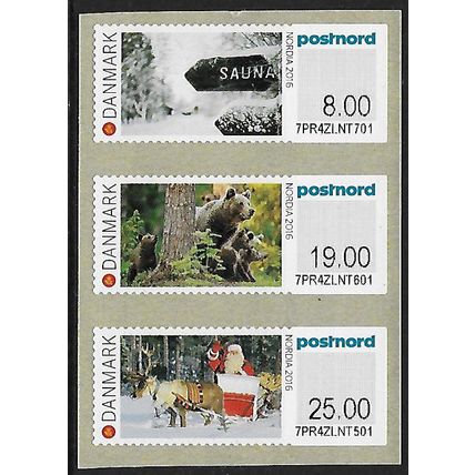 ATM Mi 90/2: 8, 19 & 25 Kr. International Stamp Exhibition 'NORDIA 2016.'