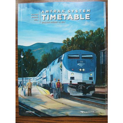 AMTRAK Railways USA Train Timetable Amtliches Kursbuch Indicateur officiel 2014