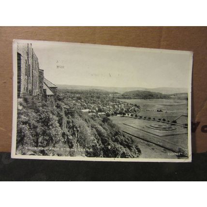 KINGS KNOT from STIRLING CASTLE, SCOTLAND used postcard by Valentine 1953 pm #