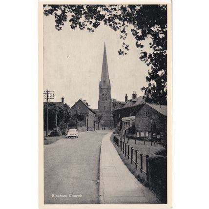 Standard size printed postcard Church Bloxham Oxfordshire
