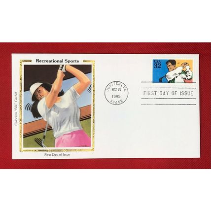 ZAYIX - 1995 US Colorano FDC # 2961-65 Recreational Sports - Tennis Golf Bowling