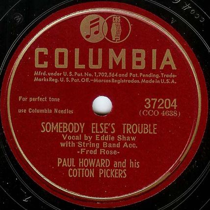 Columbia 78 #37204 - Paul Howard & His Cotton Pickers - "Oklahoma City"