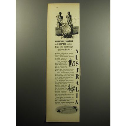 1957 Australian National Travel Association Ad - Adventure, romance