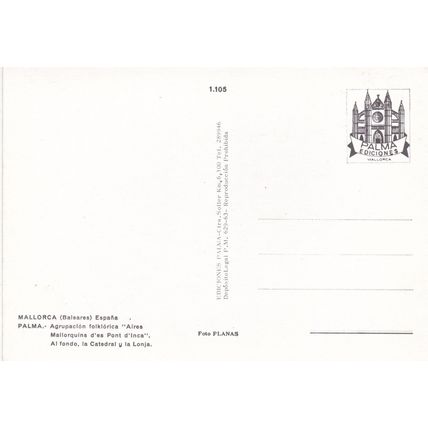 Palma de Mallorca Folklorica Airea Spain Postcard unused