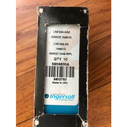 lot 50 INGERSOLL LNE324-0A2,LNE324-OA2,6510 CARBIDE INSERTS IN6510 5856800A,EJ
