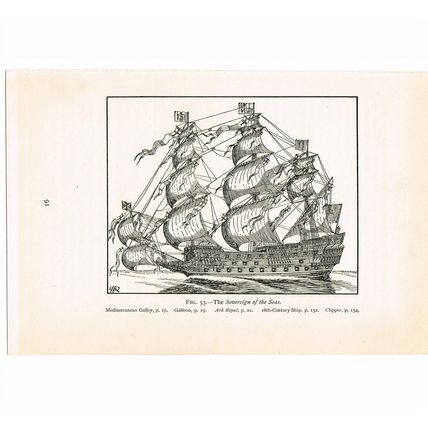 SOVEREIGN OF THE SEAS, BOOK ILLUSTRATION, c1919