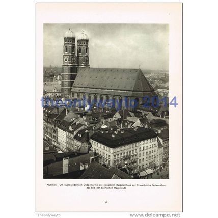 Munich, Capital of Bavaria, Germany, Photogravure Book Illustration (Print), 193